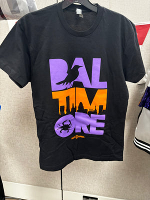 Baltimore Icon Orange & Purple (Black) /  Shirt - Route One Apparel