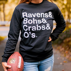 Ravens Bohs Crabs O's shirt