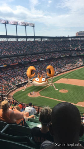 Fan makes great catch, gets hug from Lou Seal 