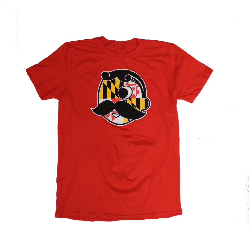 Natty Boh Logo with Maryland Flag (Red) / Shirt | Route One Apparel
