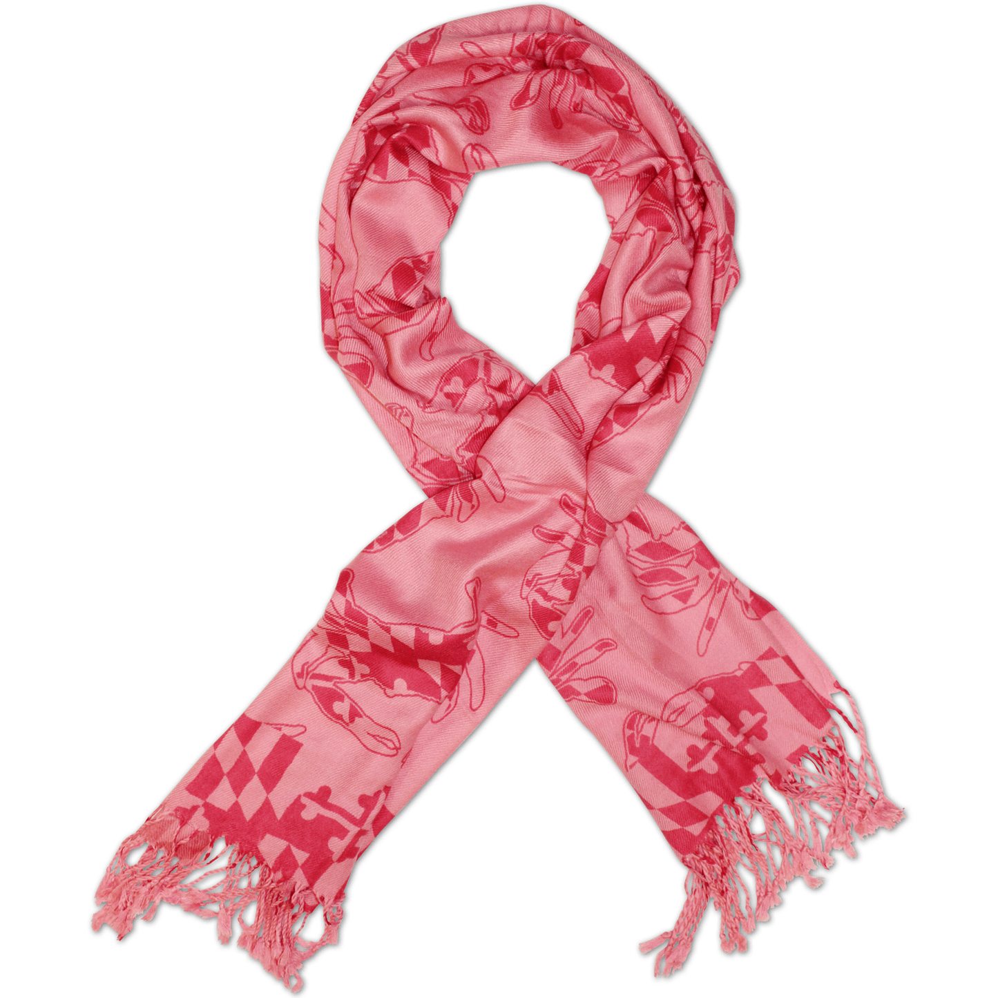 Maryland Crab Pattern *Pink Edition* (Pink) / Scarf | Route One Apparel