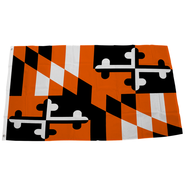 orange and black flag