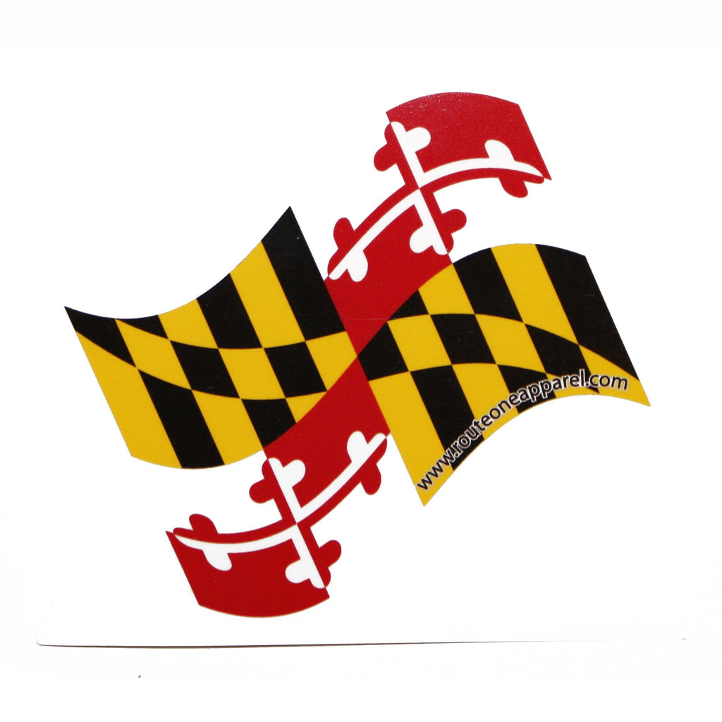 Waving Maryland Flag / Sticker – Route One Apparel