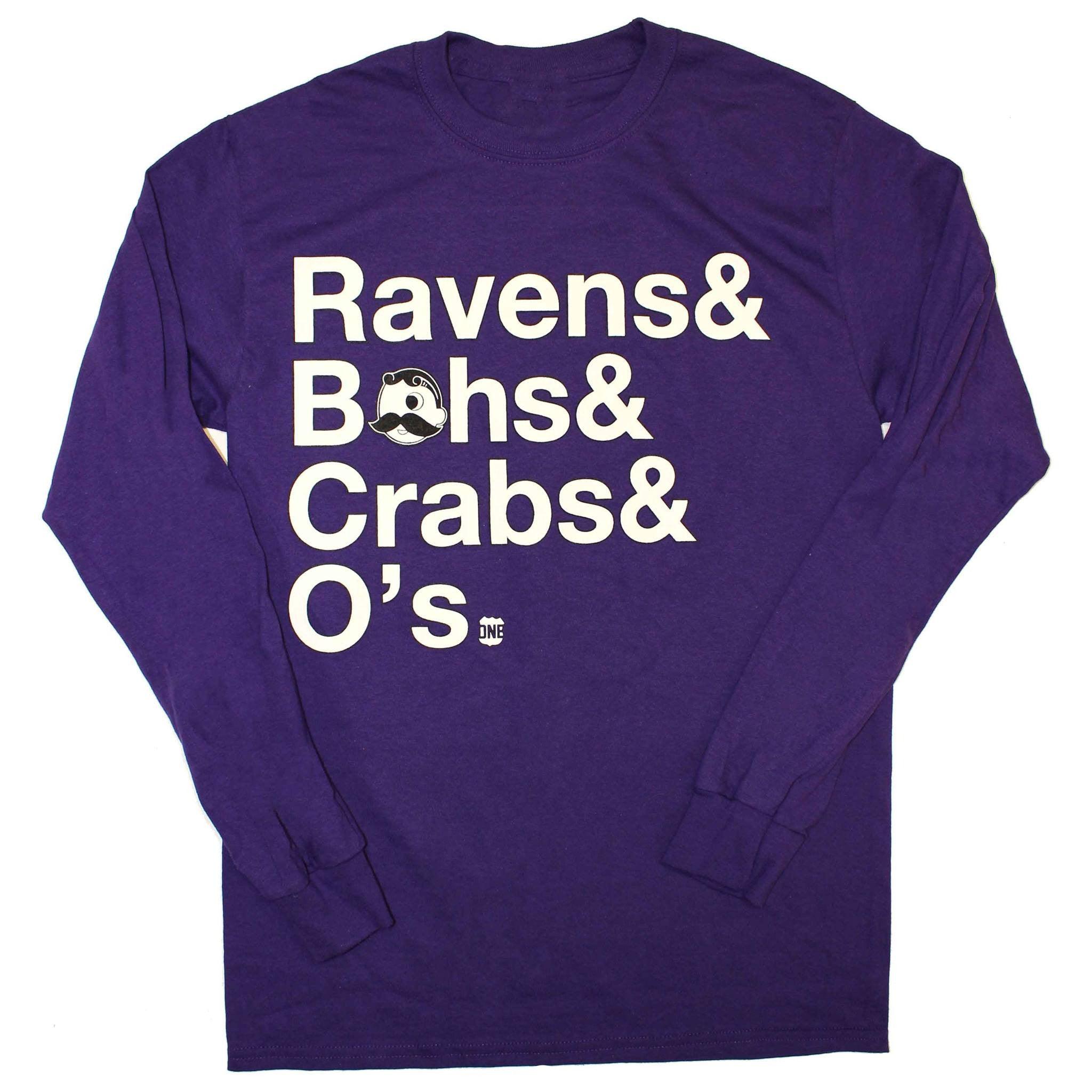 Ravens & BOHS Crabs O's Helvetica (Black) / Shirt - 5X-Large Black