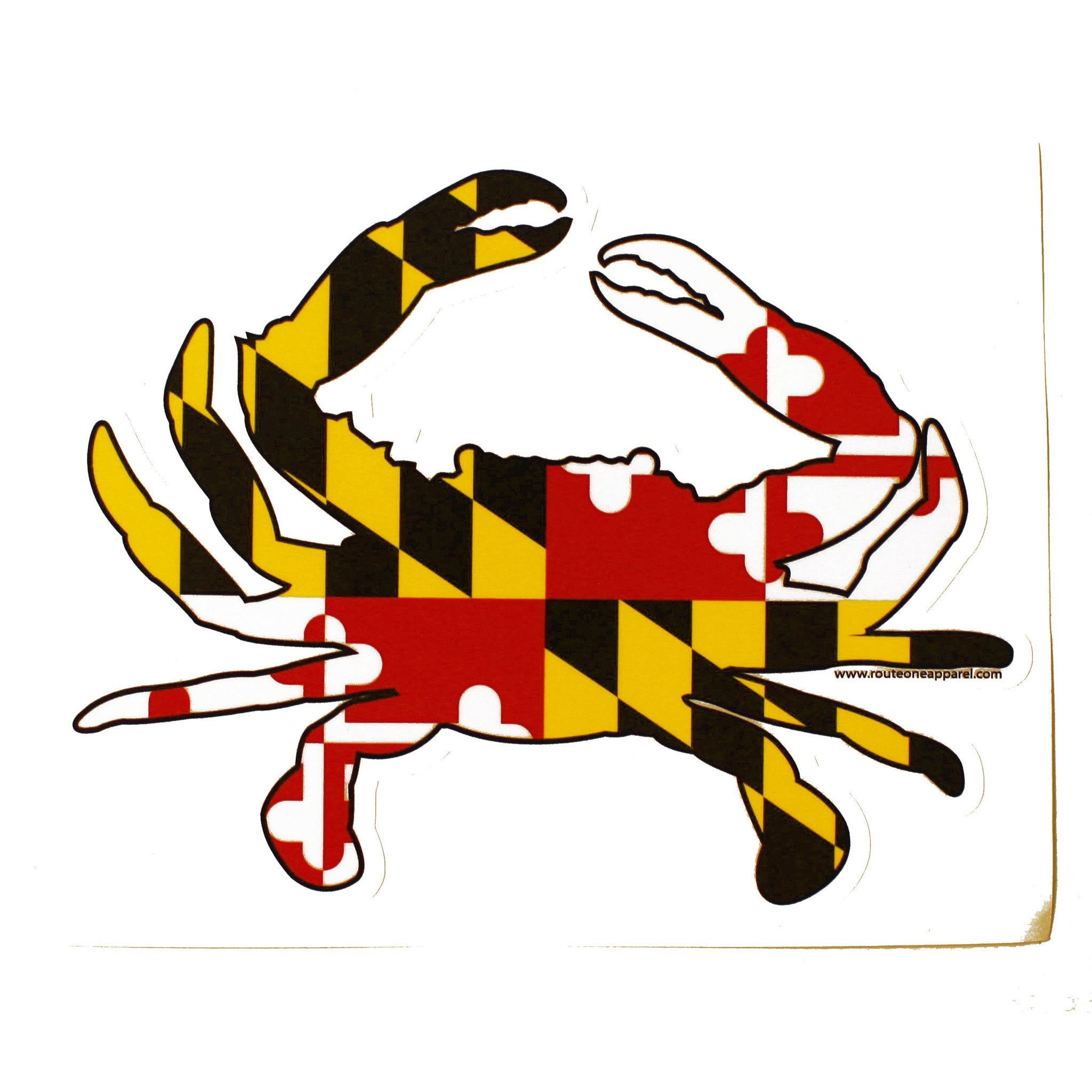Maryland Full Flag Crab / Sticker - Route One Apparel