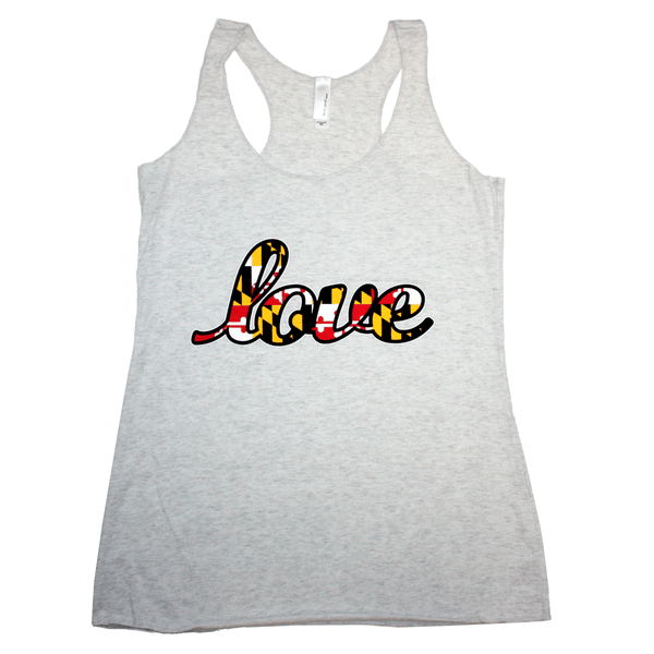 Maryland Love (Heather White) / Ladies Tank | Route One Apparel