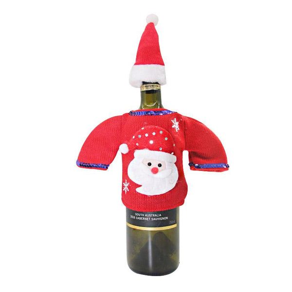 Santa / Wine Bottle Cap & Sweater | Route One Apparel