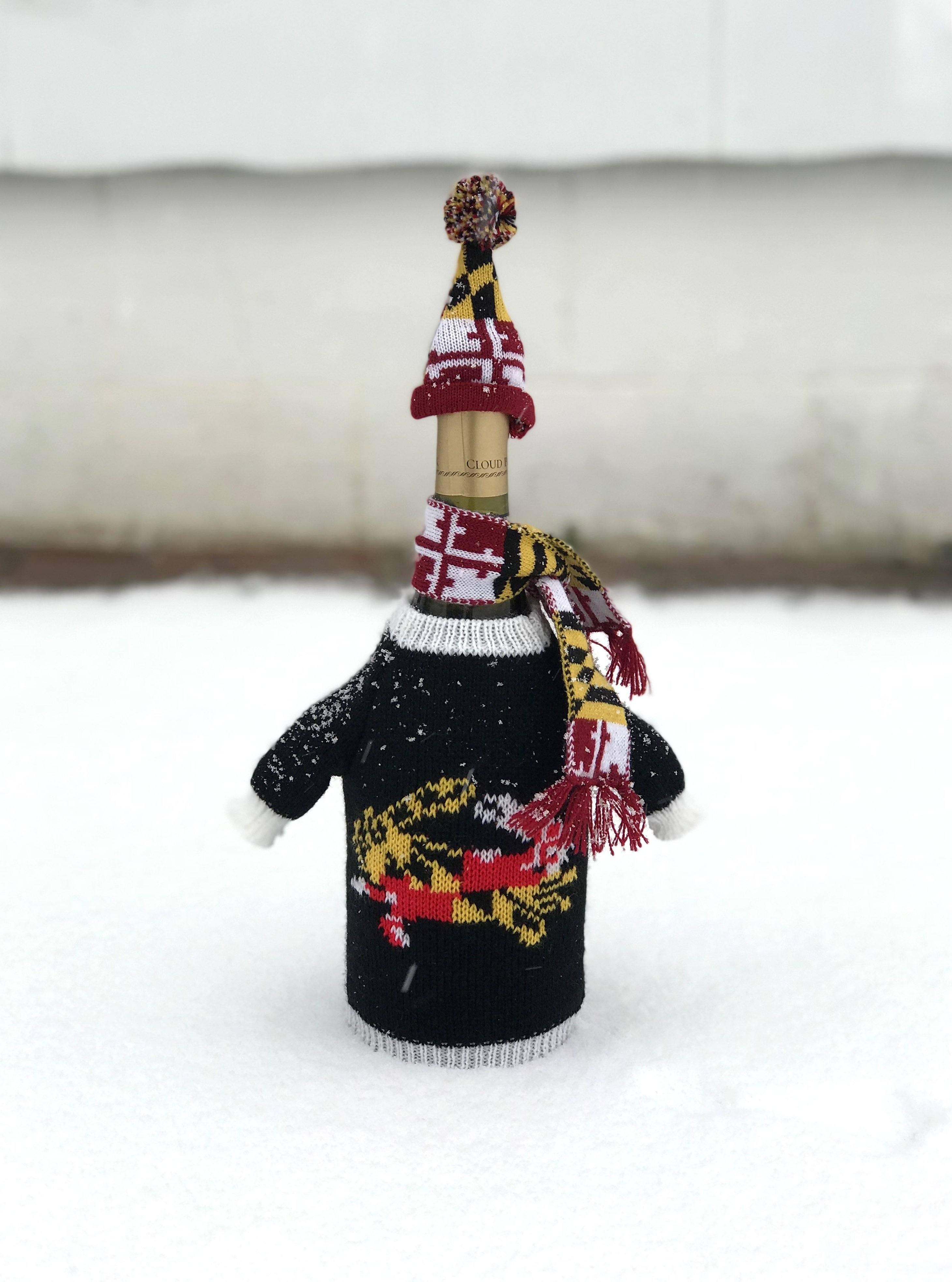 Maryland Flag / Wine Bottle Cap & Scarf