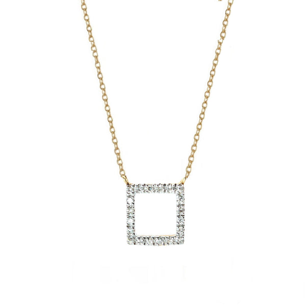 Solid 14k Square Diamond Pendants – Rachael Ryen Jewelry