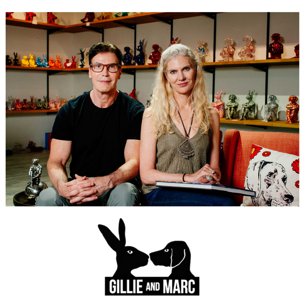 Gillie and Marc and their logo