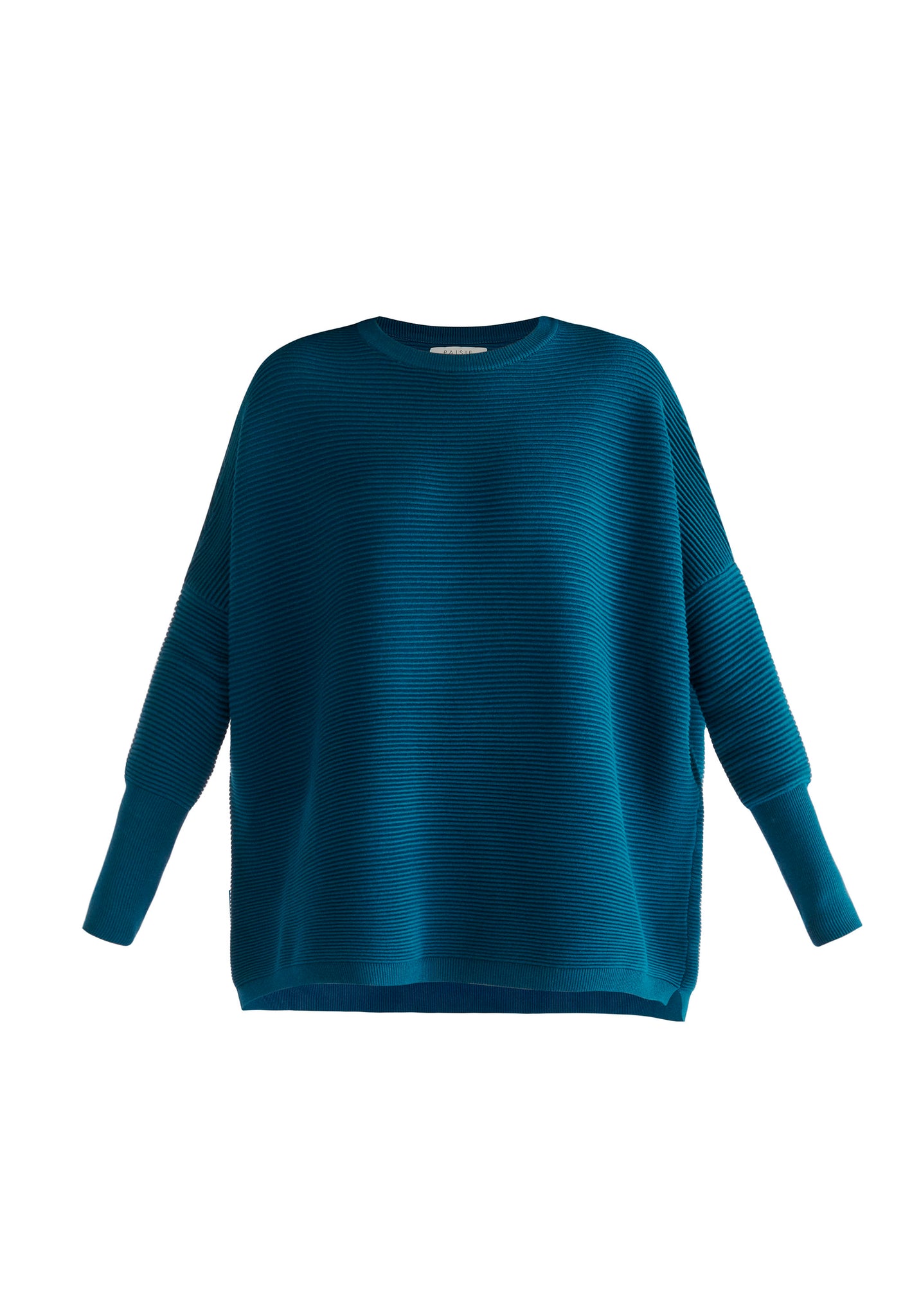 Paisie Ribbed Oversized Knit Jumper in Ocean Blue | Knitwear | Paisie