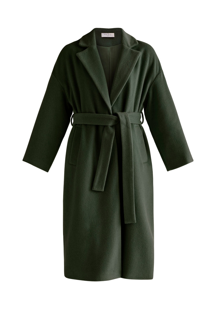 Green Wool Belted Coat | lupon.gov.ph
