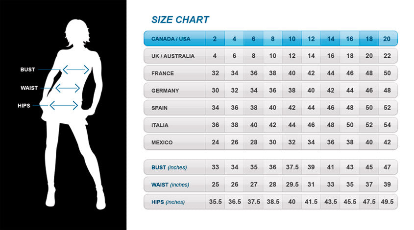 Canada Size Chart Vs Usa