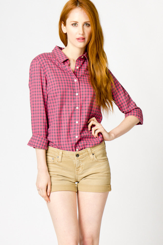 Allison Checkered Button Up