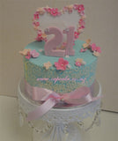 Pretty 21st Cake