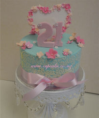 Pretty 21st Cake
