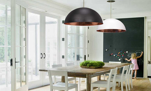 Malmo dome pendant in a contemporary living room - lumigado lighting