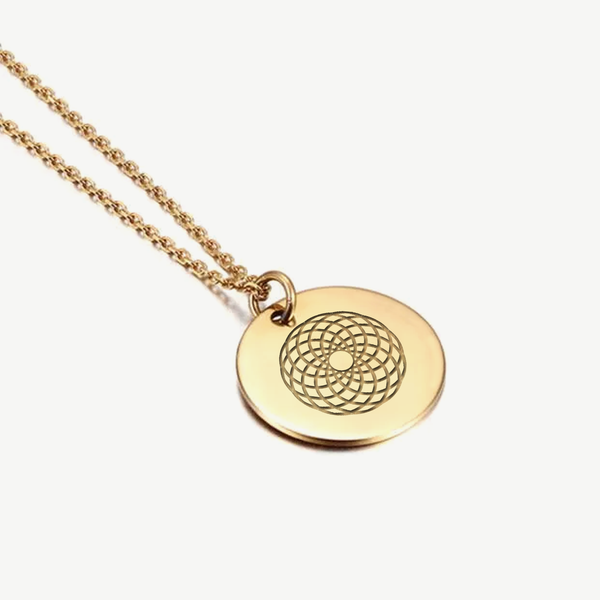 EMF 5G Protection Quantum Scalar 24K Gold Circle Pendant