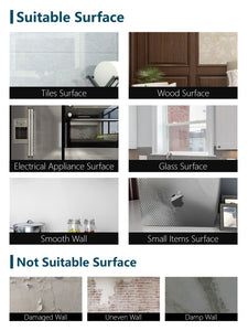 Suitable and unsuitable surfaces for removable wallpaper