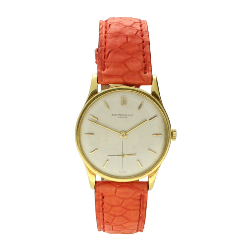 18ct yellow gold, reference 4962 wristwatch. Made 1955