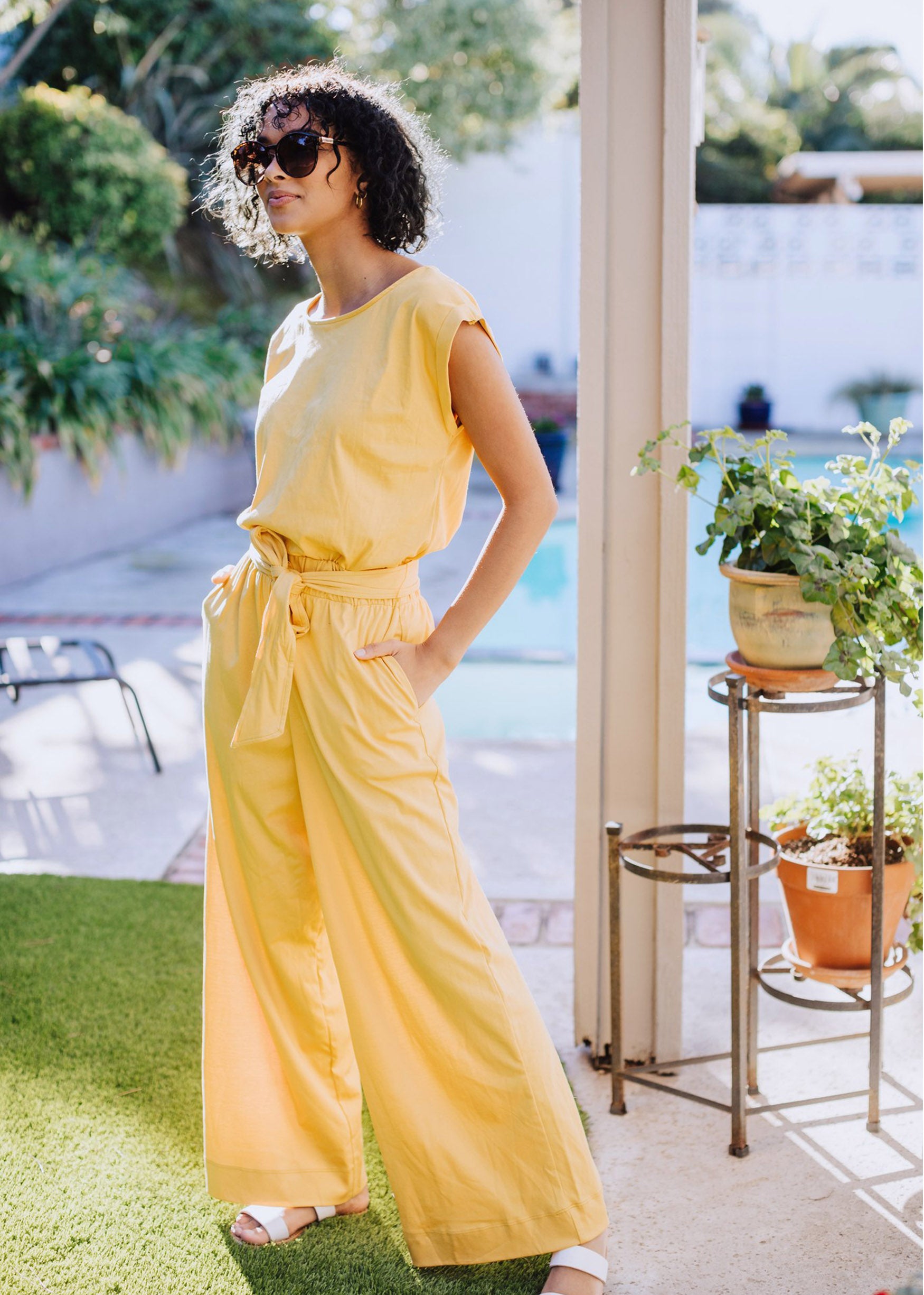 Image of jumpsuit in marigold