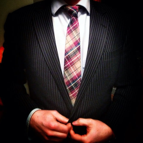 brushed cotton tartan tie