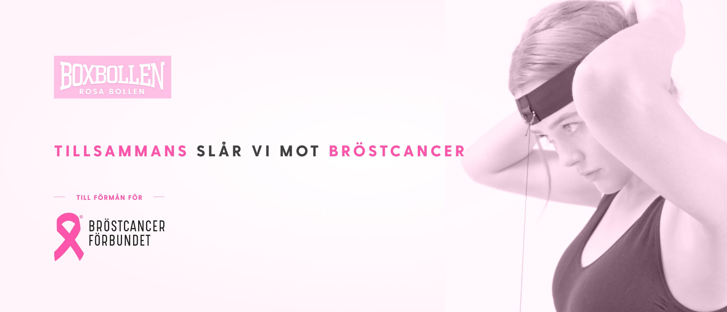 Boxbollen och Bröstcancerförbundet slår mot bröstcancer.