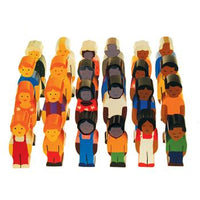 wooden people figures