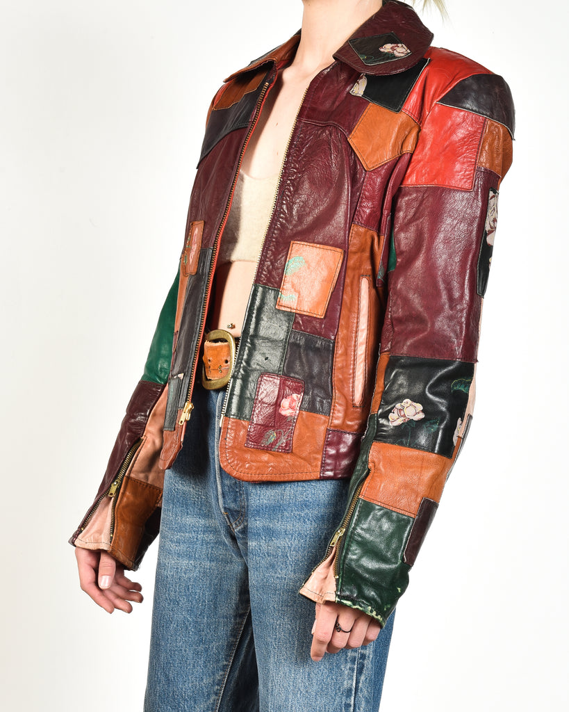 Gandalf 70s Patchwork Leather Jacket – Bustown Modern