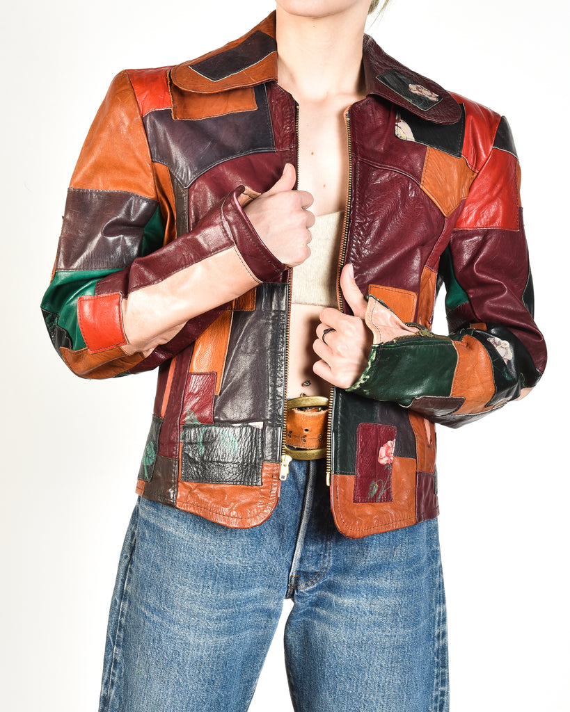 Gandalf 70s Patchwork Leather Jacket – Bustown Modern