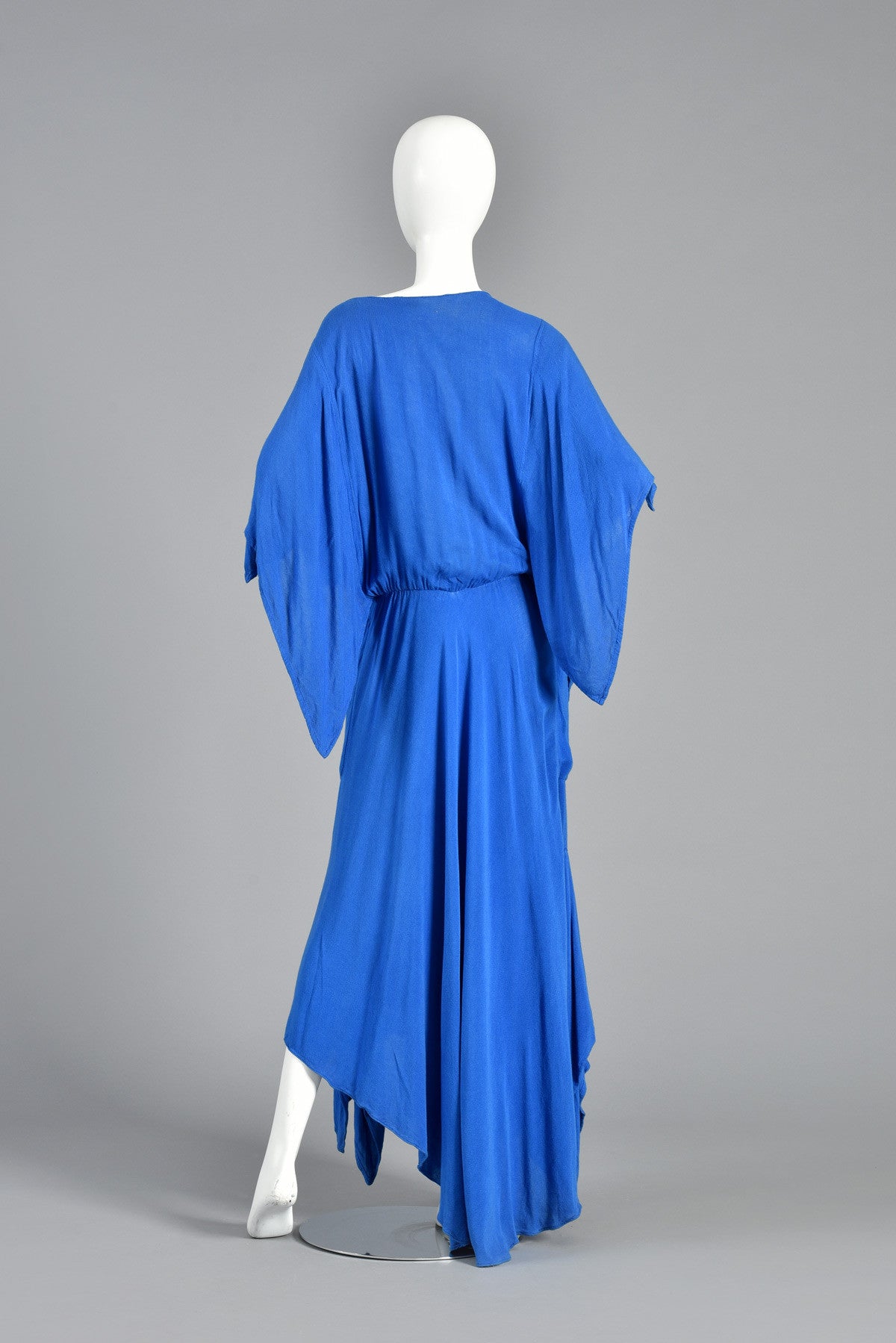 Cobalt Blue Moroccan Maxi Dress w/Kimono Sleeves | BUSTOWN MODERN