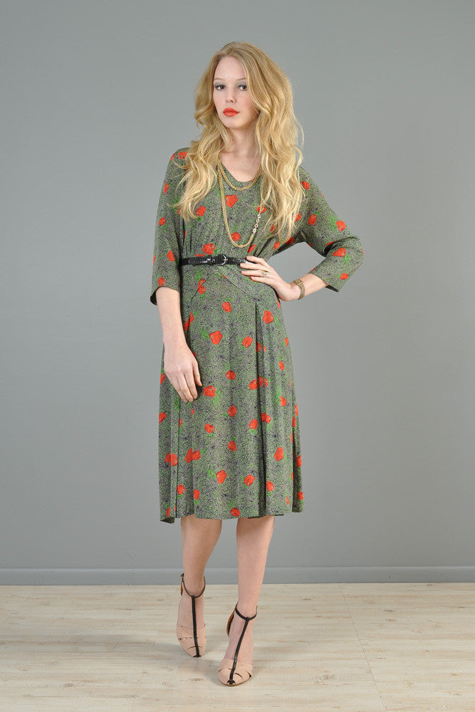 1940s Apple Tree Novelty Dress | BUSTOWN MODERN