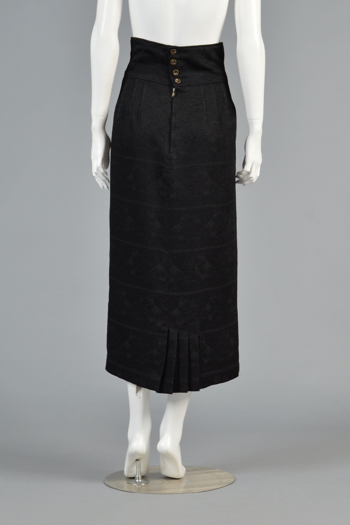 80s Matsuda Ultra High Waisted Button Back Skirt | BUSTOWN MODERN