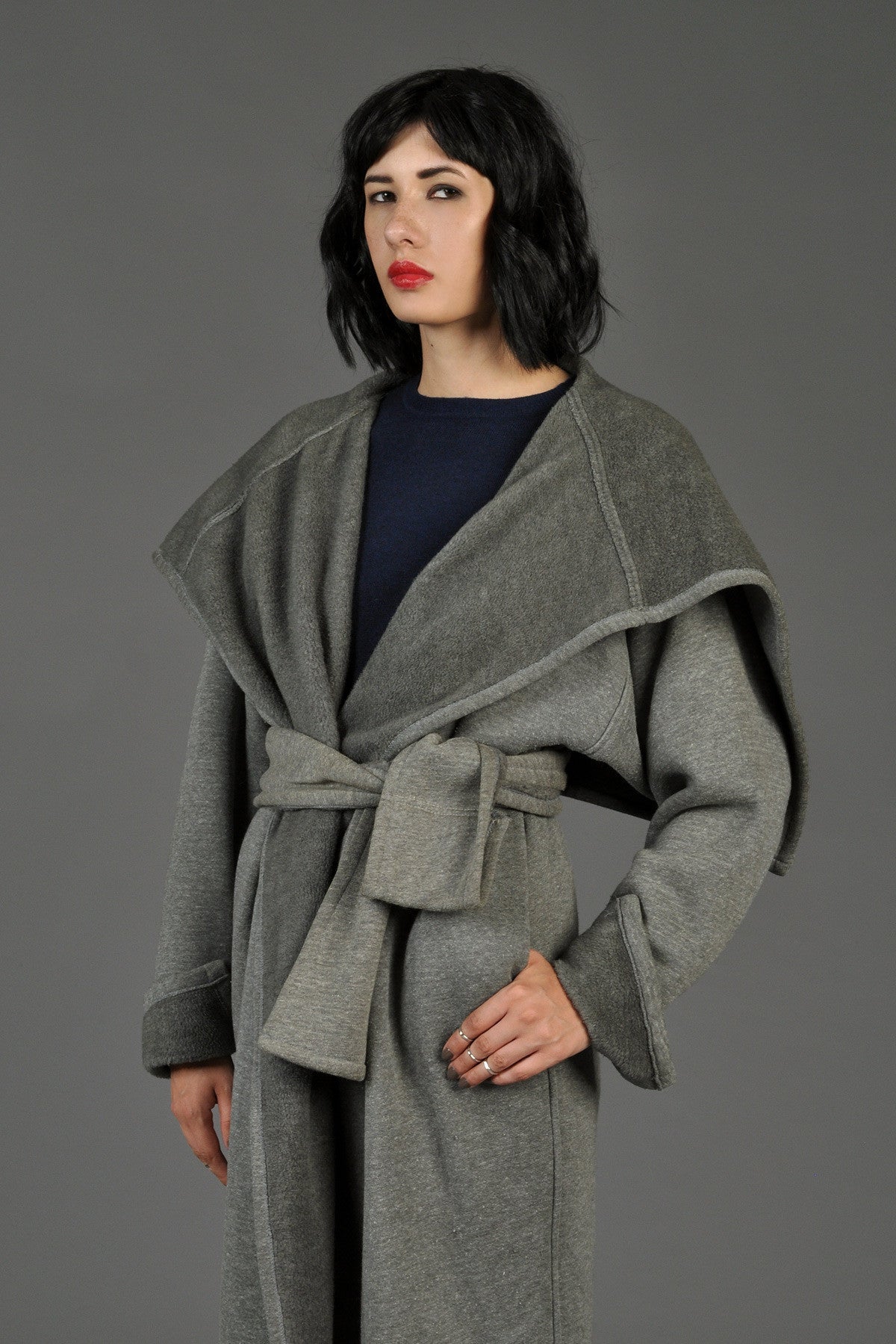 Norma Kamali Draped Blanket Coat w/Shawl Collar | BUSTOWN MODERN
