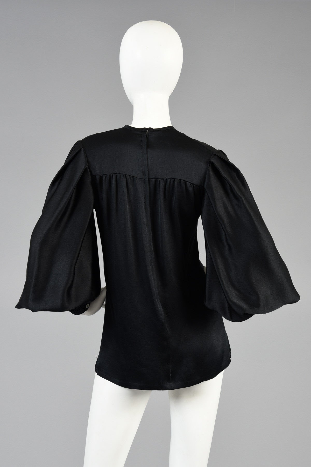 70s Thea Porter Couture Silk Blouse w/Massive Blouson Sleeves | BUSTOWN ...