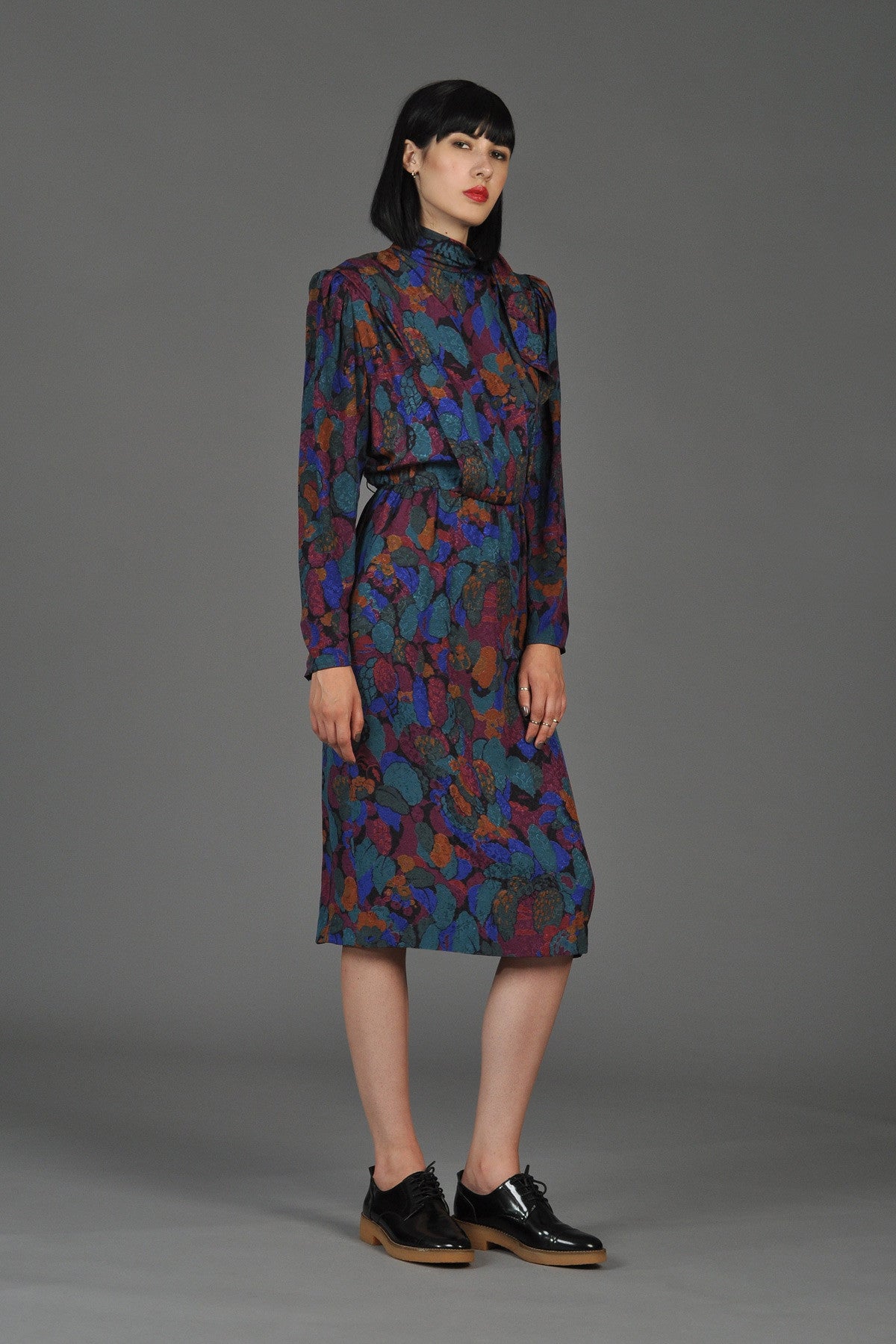 Ungaro 1980s Floral Silk Dress with Ascot | BUSTOWN MODERN