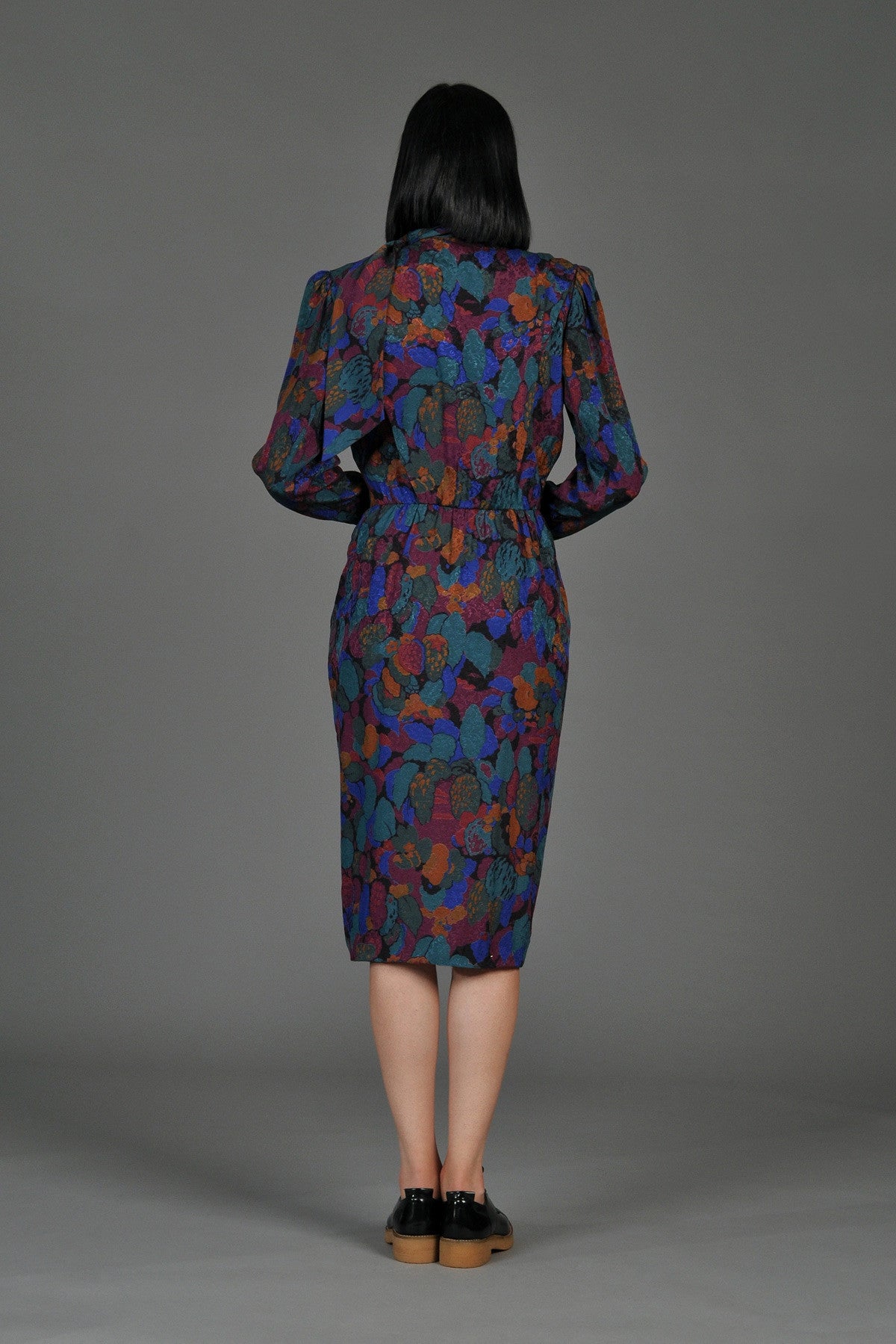 Ungaro 1980s Floral Silk Dress with Ascot | BUSTOWN MODERN
