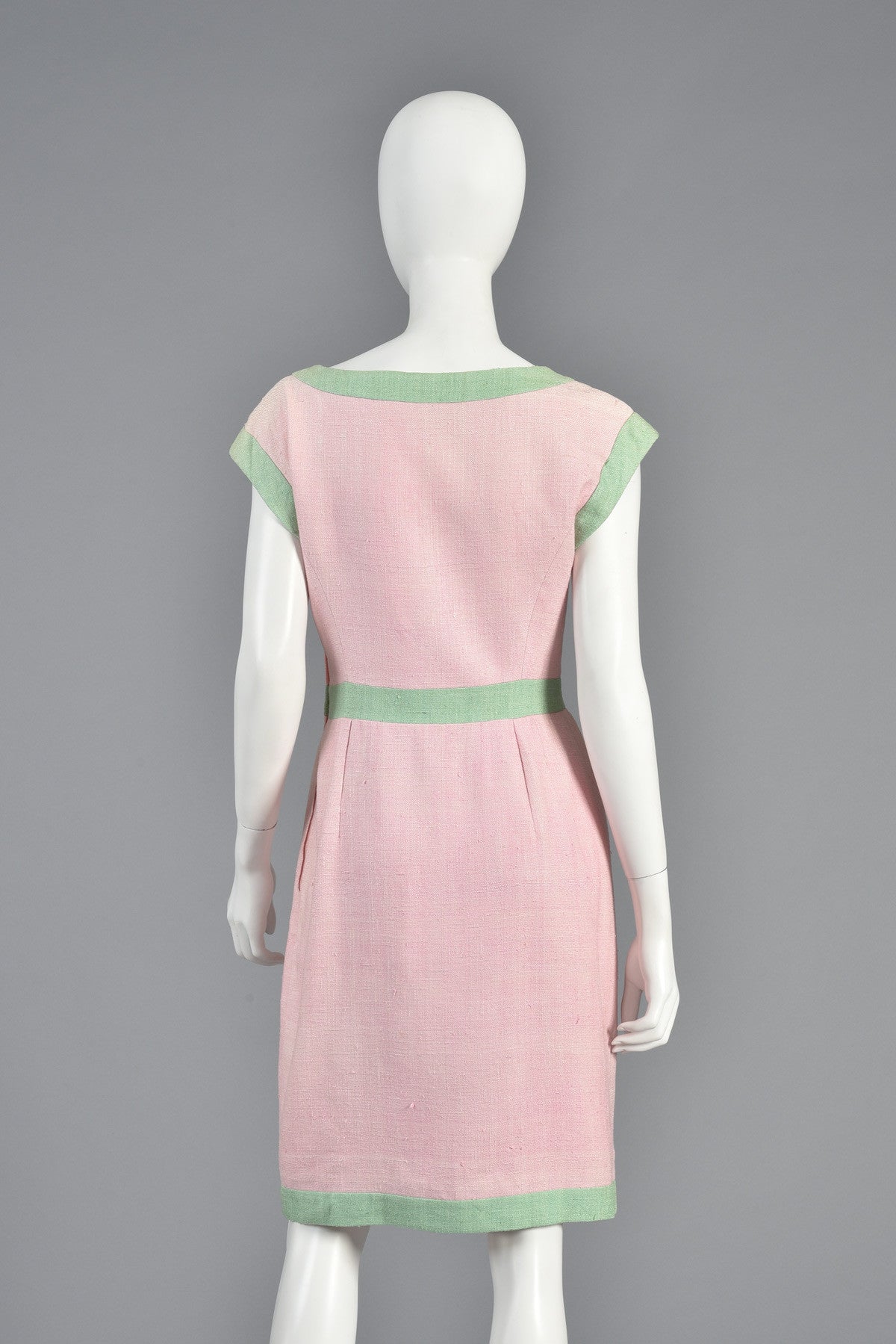 1980s Valentino Watermelon Double Breasted Linen Dress | BUSTOWN MODERN