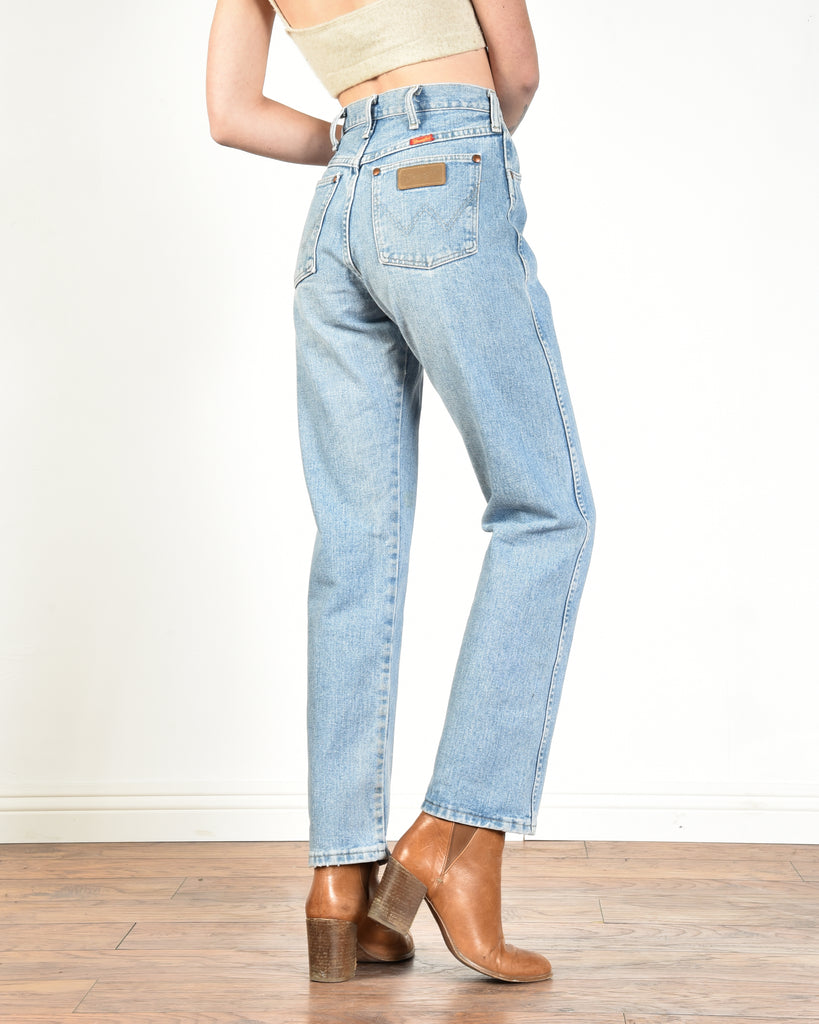 Wrangler 80s High Waisted Light Wash Jeans – Bustown Modern