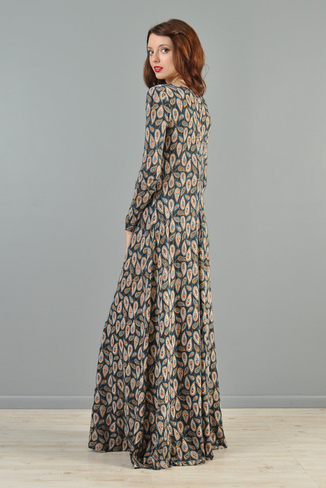 Diane Von Furstenberg 1970s Paisley Maxi Dress | BUSTOWN MODERN