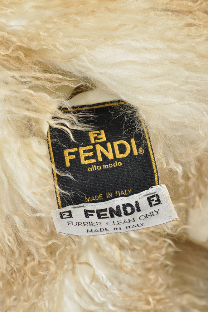 Fendi Mongolian Lamb Swing Coat with Bondage Rings | BUSTOWN MODERN