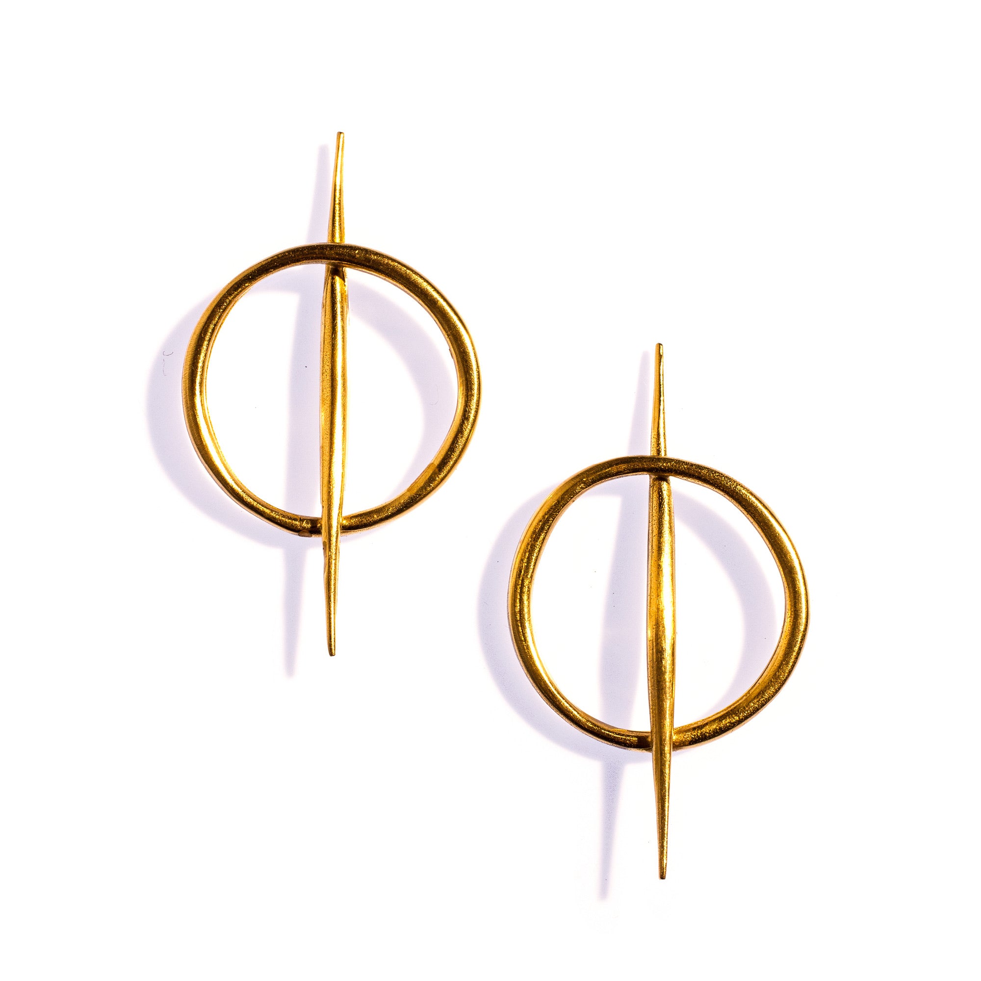 Small Quill Rising Studs Brass