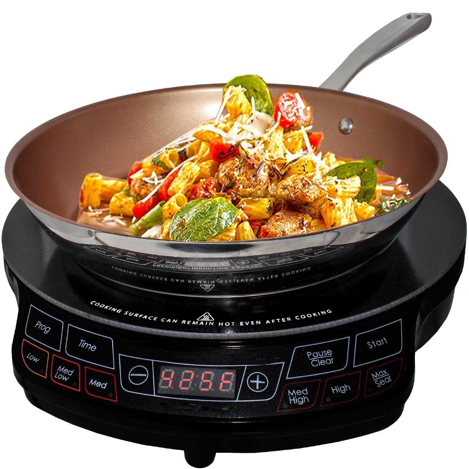 Portable Induction Cooktop 10 5 Inch Pan Amazaro