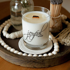 Wooden Wick Candle Closup