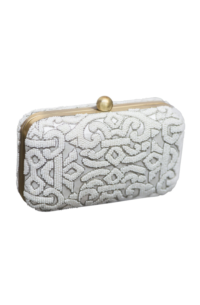 DELANCEY CLUTCH- OFF WHITE – Camilla Christine