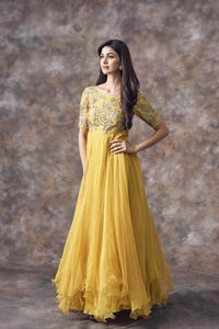 simple party wear gown designs