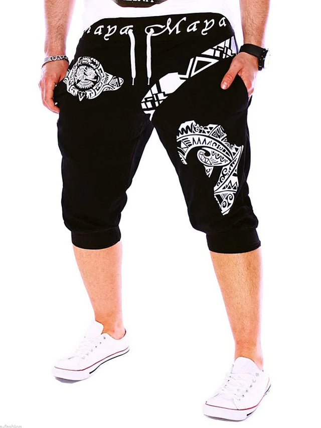 Men's Jogging Pants Knee Length. Choice of Black, White or Blue - D ...