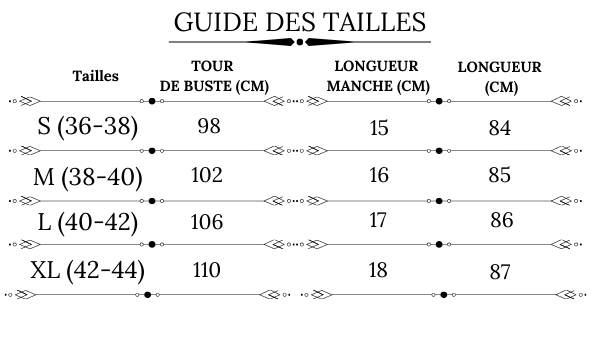 guide des tailles