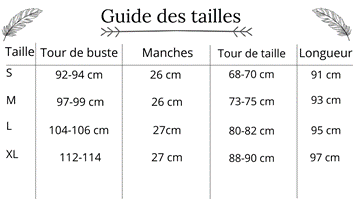 Guide des tailles