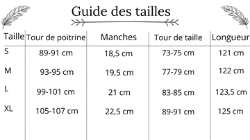 Guide des tailles